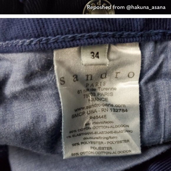 Sandro Denim Side Zip Pants - Picture 4 of 7